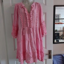 Pink Boho Kaftan Style Dress