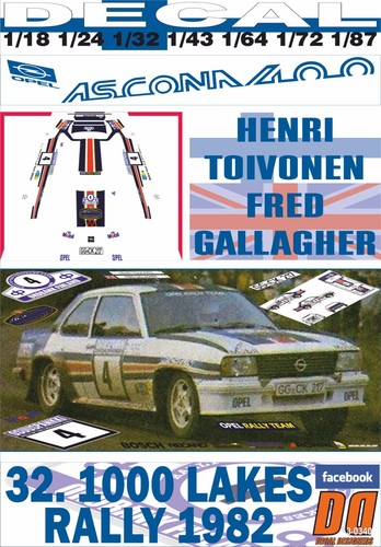 Decal opel ascona 400 - decal,