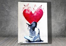 Banksy Red heart Little girl