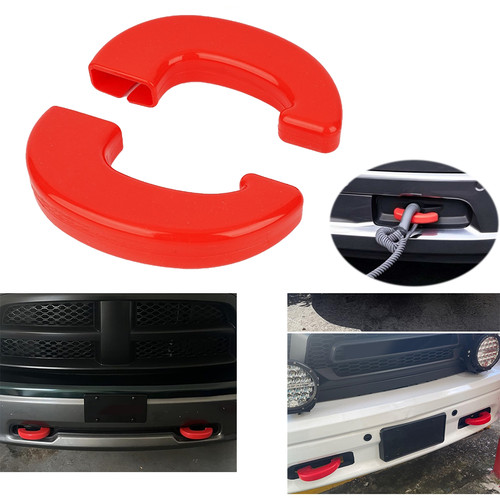 Red trailer hitch covers 2pcs - red,