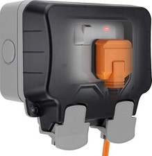 Electrical Outdoor Double Switched Power Wall Plug Socket 13A IP66 Rated WP22