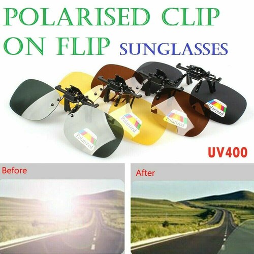Polarised clip flip - clip, on