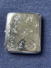 antique solid silver cigarette