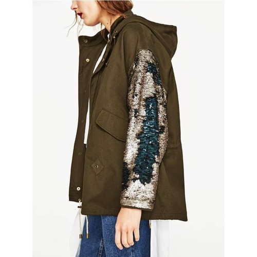 Zara the sparkling parka - sparkling, green