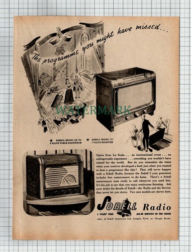Sobell radio advert 1948 - sobell,