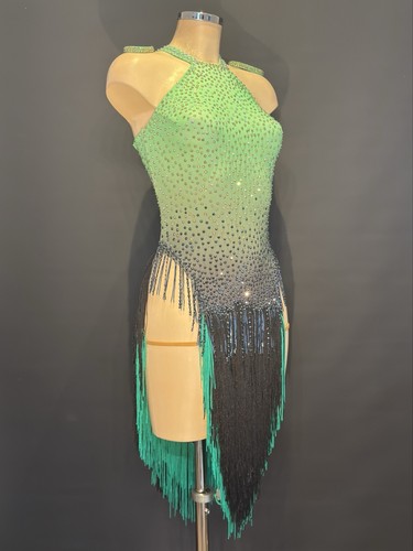 Shaded green black latin dance - black,