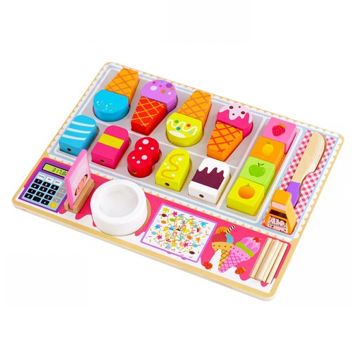 Wooden ice cream toy - wooden,