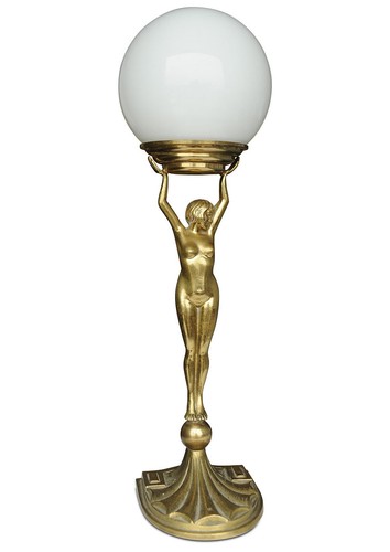 Antique table lamp french art - antique,