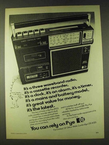 1979 pye 8923 radio - 1979, cassette