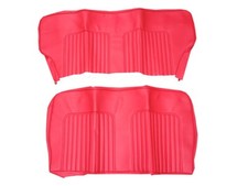 REAR SEAT COVER KIT 2-DOOR (RED):  MORRIS MINOR 64-71