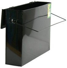 15L Ash Carrier Box Galv Metal Can Hot Fireside Tidy  Bucket Container  Handle