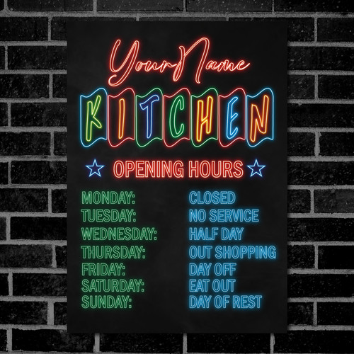 Personalised kitchen neon - kitchen,