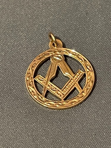 9ct masonic fob pendant - masonic, fob/pendant