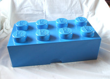 LEGO: Large Blue x8 Stud Storage Brick Box Container