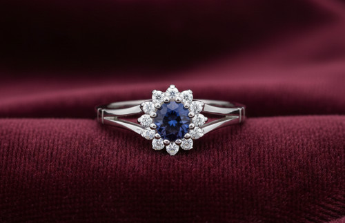 Sterling silver tanzanite ring - silver,