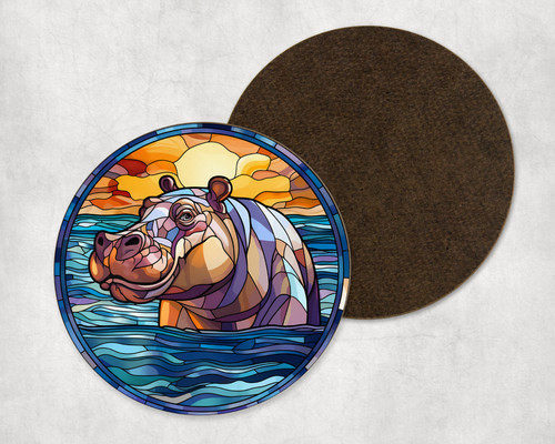 Beautiful hippo animal stained - beautiful,