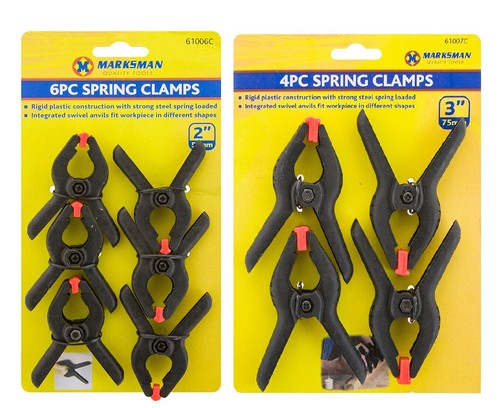Black plastic spring - black, clamps
