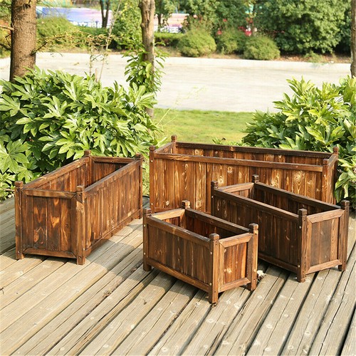 Wooden garden planter - garden,