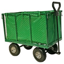 Heavy Duty Garden Cart Trolley Festival Hand Truck Wagon 210L with Folding Sides