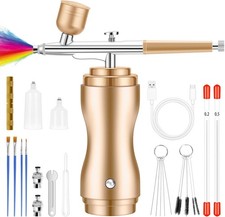 Portable Handheld Rechargeable Airbrush Compressor Kit Nail Air Brush Spray Gun
