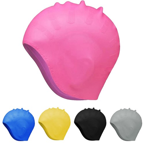 Silicone swimming cap with - swimming,