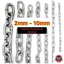 Hot Dipped Galvanised Steel Chain 2 mm - 10 mm Heavy Duty Durable Security Links