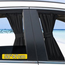 2x 50cm Car UV Protection Sun Shade Curtains Side Window Visor Mesh Cover Shield