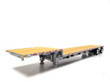 DCP 1/64 SCALE TRANSCRAFT STEP DECK TRAILER TAN / BROWN DECK WITH SILVER FRAME