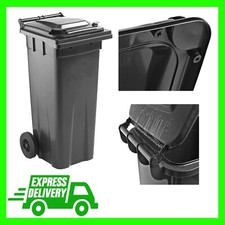 Industrial Commericial 140L Outdoor Wheelie Bin With Strong Rubber Wheels & Lid