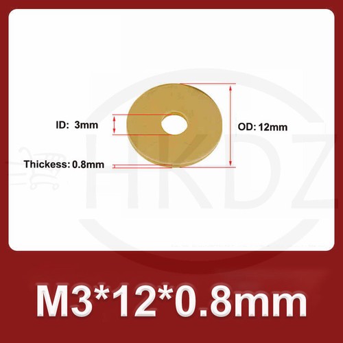 Brass flat washers 5 - m2.5, m3