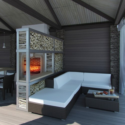 Composite decking boards grey - composite,