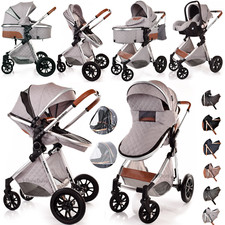 Baby Travel Pram  Buggy 3 in 1 Travel System Stroller Pushchair