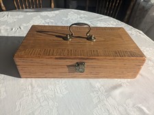 Oak Wood Masons Storage Box