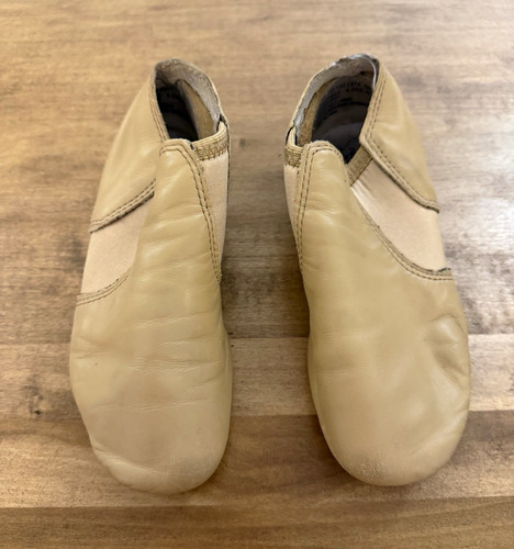 Beige slip split sole jazz - slip-on, split-sole