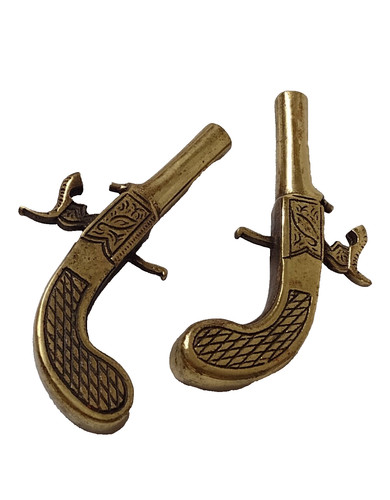 Flintlock pistols brass - flintlock,