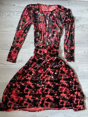 Zara velvet devore - zara, ruffle