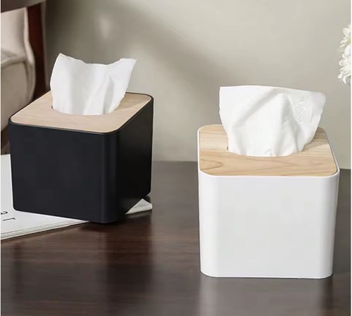 Half covered square tissue box - tissue,