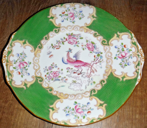 Minton 4863 green cockatrice - minton,