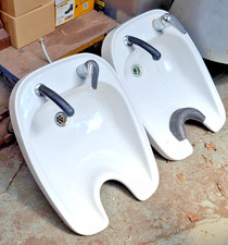 2 x White Wash Shampoo Basin