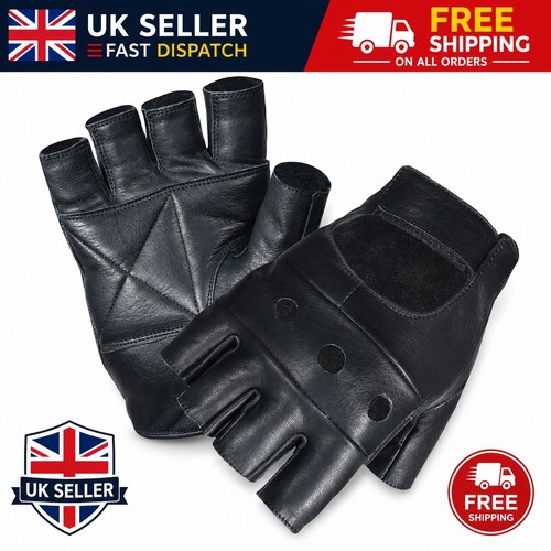 Leather fingerless gloves - fingerless,