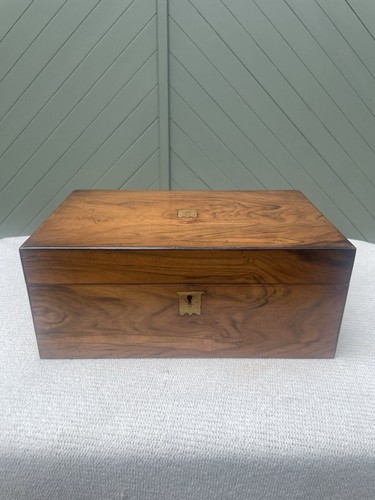 Antique walnut writing slope - writing,