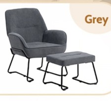 Lounge Chair Grey Velvet