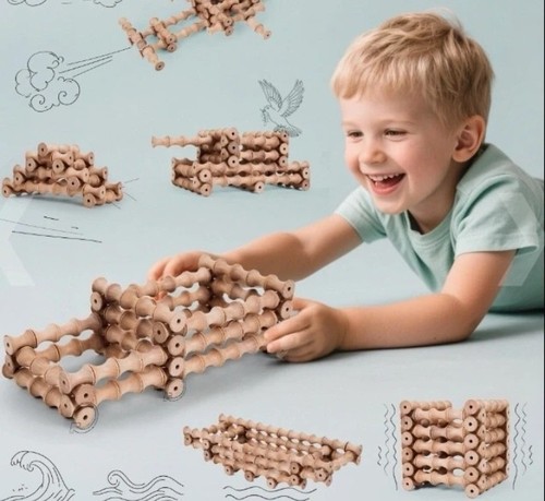 120 piece montessori - montessori, wooden