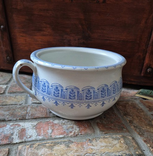 Antique victorian blue white - blue, &