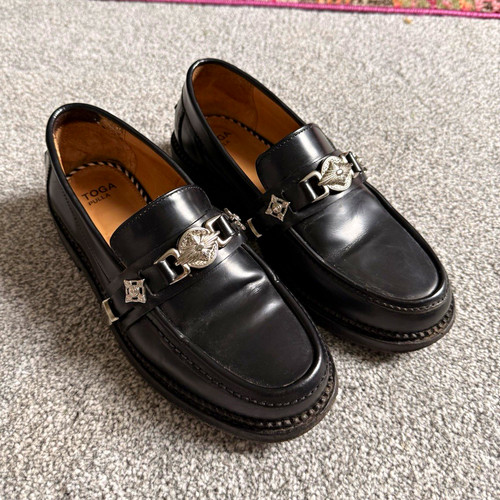 Toga pulla black leather slip - toga,