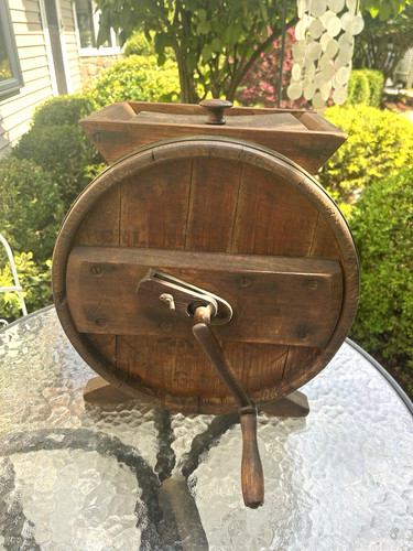 Antique wooden barrel hand - wooden,