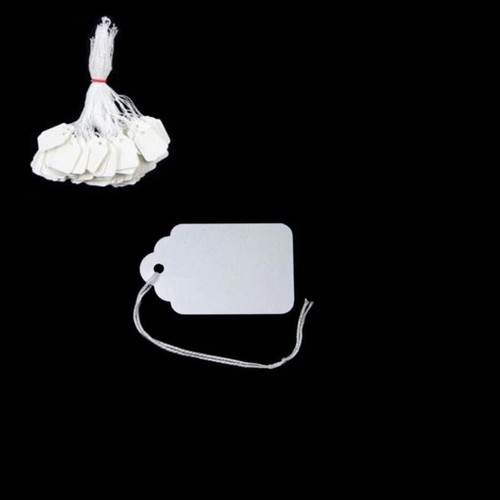 100 white strung tickets - 100,