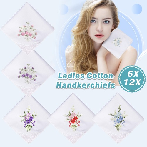 12pcs ladies handkerchiefs - ladies,