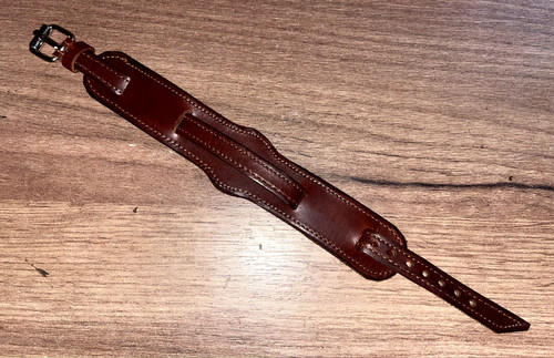10mm brown leather - , handmade