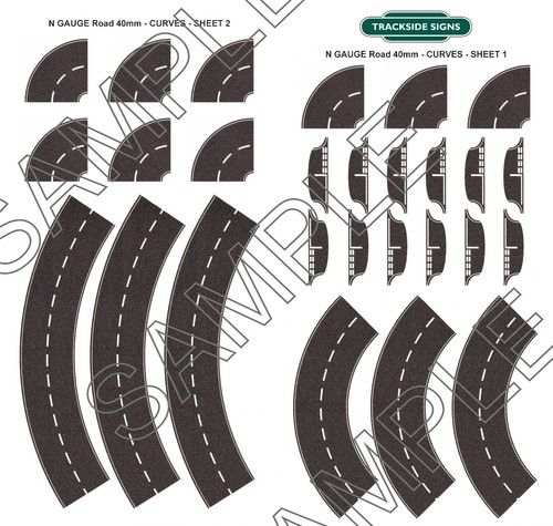 Curved road layout gauge - road,